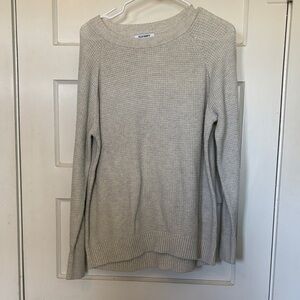 Old Navy So Soft Light Oatmeal Waffle Knit Pullover Size L